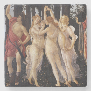 Primavera: The Three Graces by Botticelli Stone Coaster