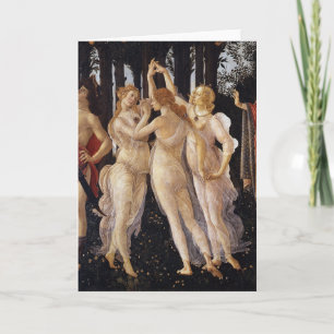 Primavera, Three Graces, by Sandro Botticelli Card
