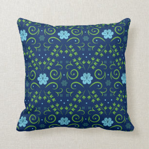 Primavera Vintage Green And Blue Cushion