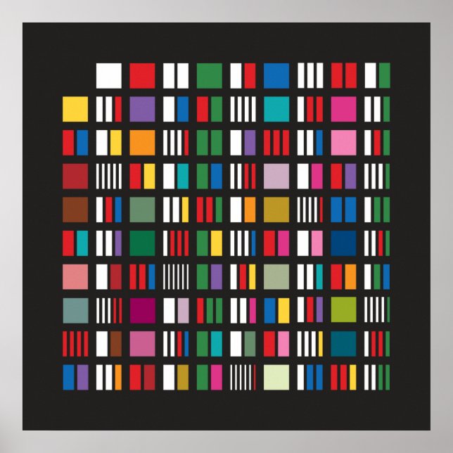 Prime Factor Poster - Black (Front)