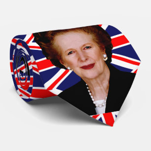 Prime Minister Margaret Thatcher & British Flag Tie