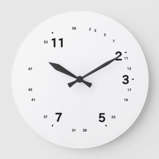 Prime Number Clock for Math Fans