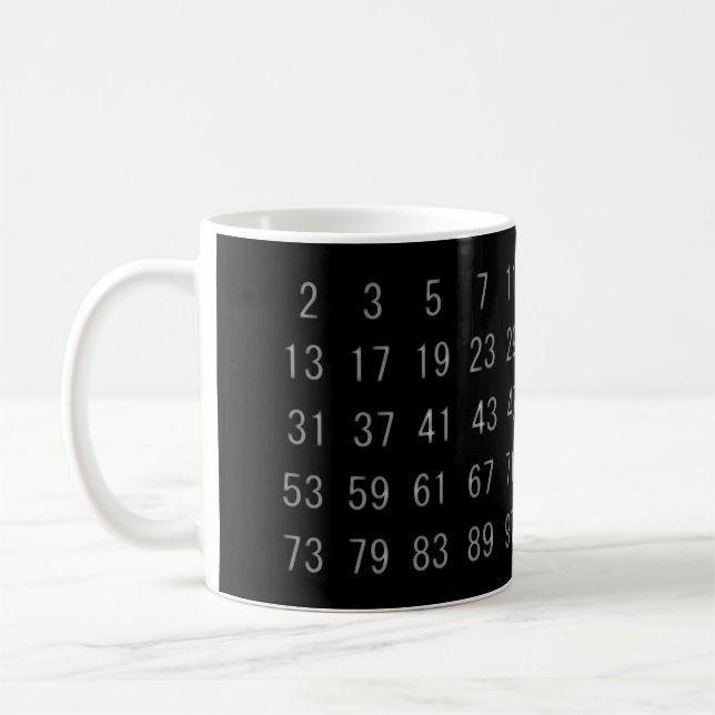 Prime Number Mathematics Mathematician Geek Mug (Left)
