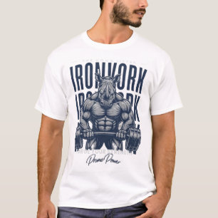 Prime Power   Ironwork Rhino Gym T-Shirt