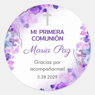 Primera Comunion Gifts and Favours First Communion Classic Round Sticker