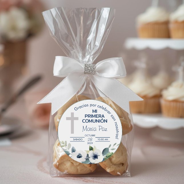 Primera Comunion Gifts and Favours First Communion Classic Round Sticker (Creator Uploaded)