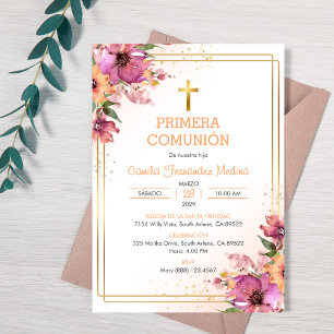 Primera Comunion Invitacion de Primera Comunión Invitation