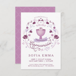 Primera Comunión Invitación - Spanish, Girl's Invitation