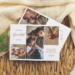 Primera Navidad Juntos Tarjeta Navideña de 4 Fotos Holiday Card<br><div class="desc">Esta tarjeta captura la magia de la Navidad en familia. El diseño presenta tres de sus fotos favoritas en la parte frontal. En la esquina superior izquierda, se lee “primera navidad juntos”. En la esquina inferior derecha, encontrará un saludo personalizado seguido del nombre de su familia. La parte trasera de...</div>