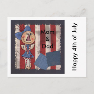 Primitive American Angel Postcard