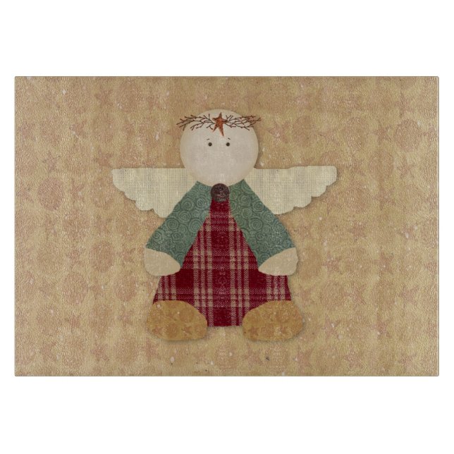 Primitive Angel Glass Cutting Board (Front)