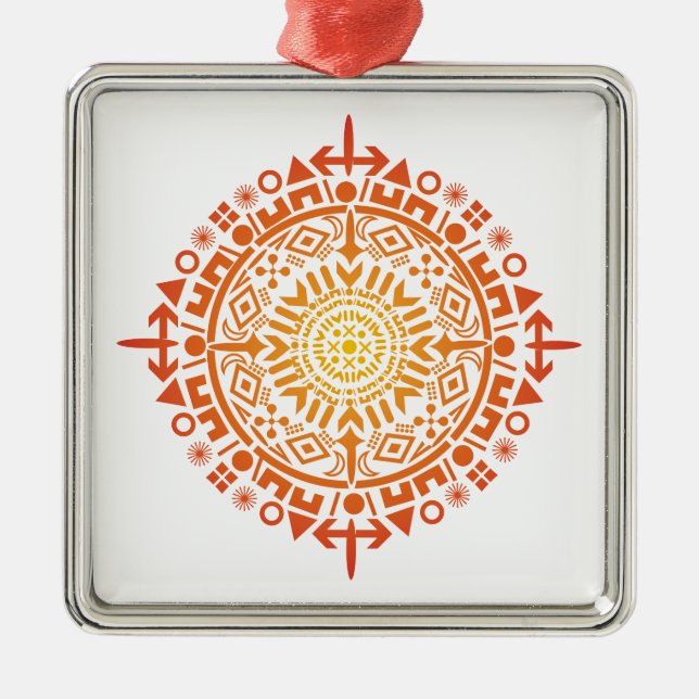 Primitive art-Sun custom ornament (Front)