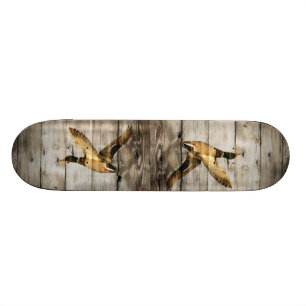 Primitive Barn wood Western Country mallard duck Skateboard