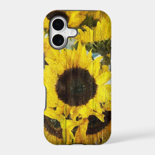 Primitive Barn Wood Western Country Sunflower