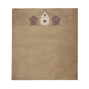 Primitive Birdhouses Notepad