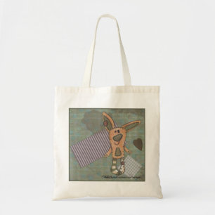 Primitive Bunny Tote Bag