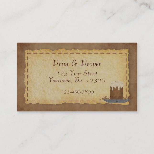 Primitive Candle Business Card (Front)