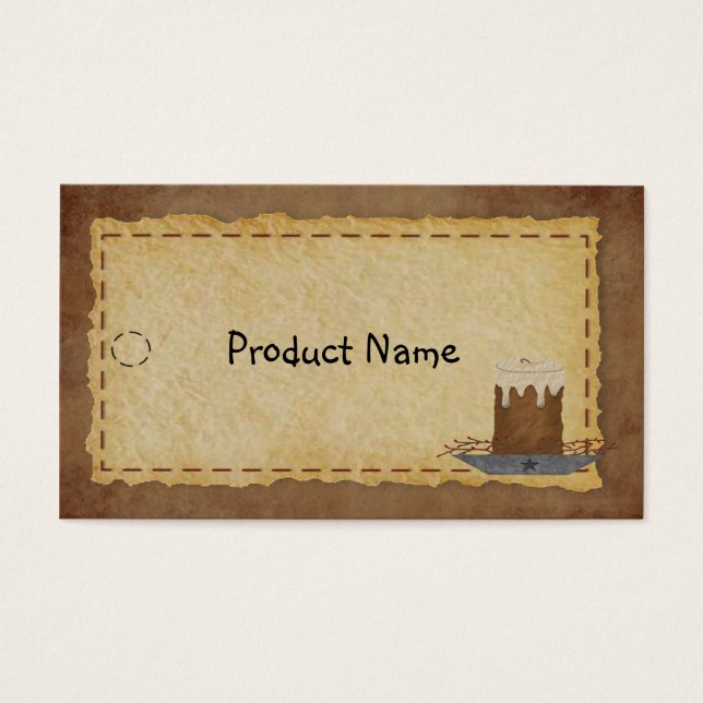 Primitive Candle Hang Tag (Front)