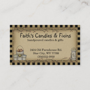 Primitive Candles & Fixins Primitive Business Card