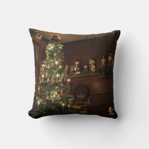 Primitive Colonial Country Christmas Holiday Cushion
