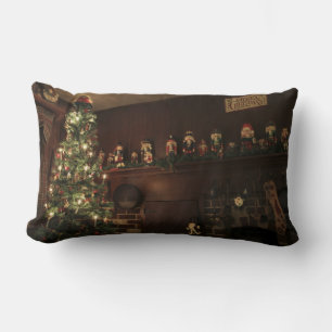 Primitive Colonial Country Christmas Holiday Lumbar Cushion