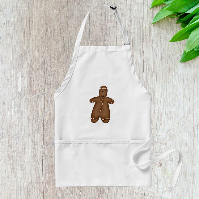 Primitive Country Gingerbread Man with Bow Standard Apron (Creator Uploaded)