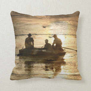 Primitive country lake boat canoe fishing cushion