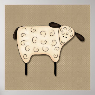 Primitive Country  Sheep Decor