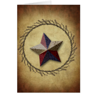 Primitive Country Star Card