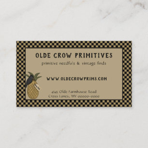 PRIMITIVE CROW COUNTRY CRAFTER BUSINESS CARD