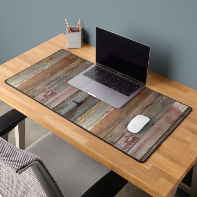 primitive farmhouse western country barn wood desk mat (Office 2)