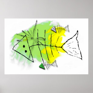 Primitive Fish Canvas Print