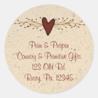Primitive Heart Sticker