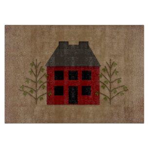 Primitive House Glass Cutting Board
