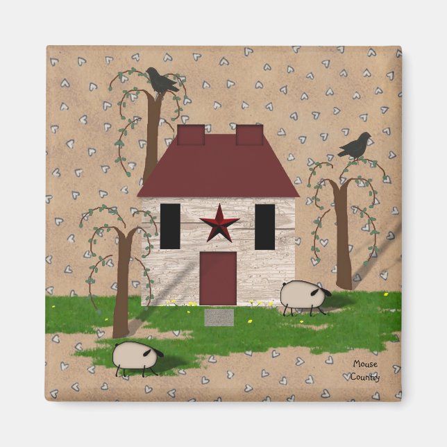 Primitive House Magnet (Front)