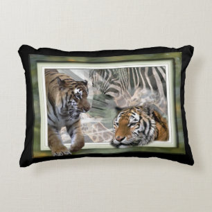 Primitive Jungle Wildlife Decorative Cushion