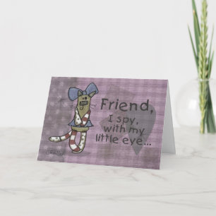 Primitive Kitty for Friend Card