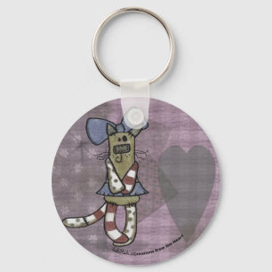 Primitive Kitty Key Ring