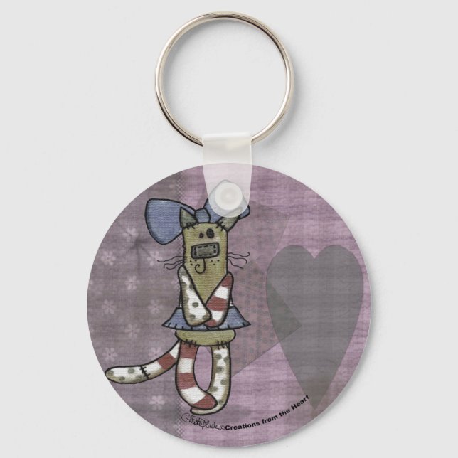 Primitive Kitty Key Ring (Front)