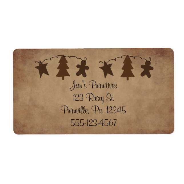 Primitive Ornaments Label (Front)