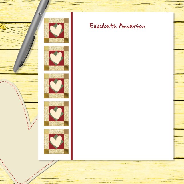 Primitive Patchwork Quilt Border Note Pad (Creator Uploaded)
