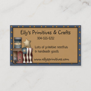 Primitive Patriotic Rustic Country Business Card