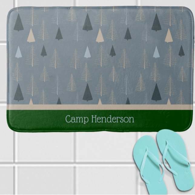 Primitive Pines on Grey Bath Mat (Creator Uploaded)
