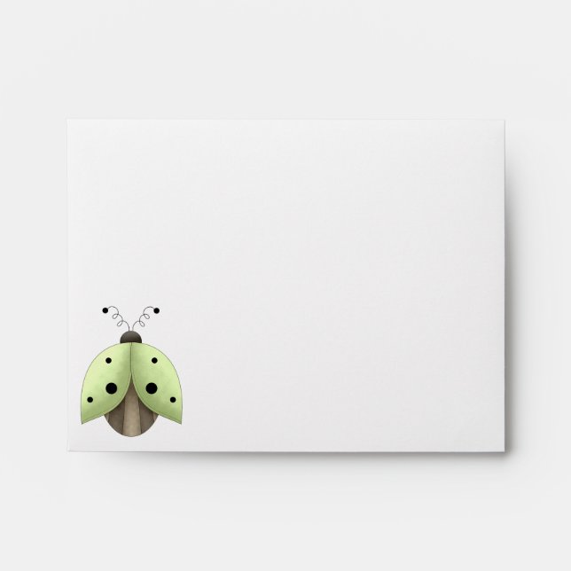 Primitive Polka Dot Ladybug A2 Envelope (Front)