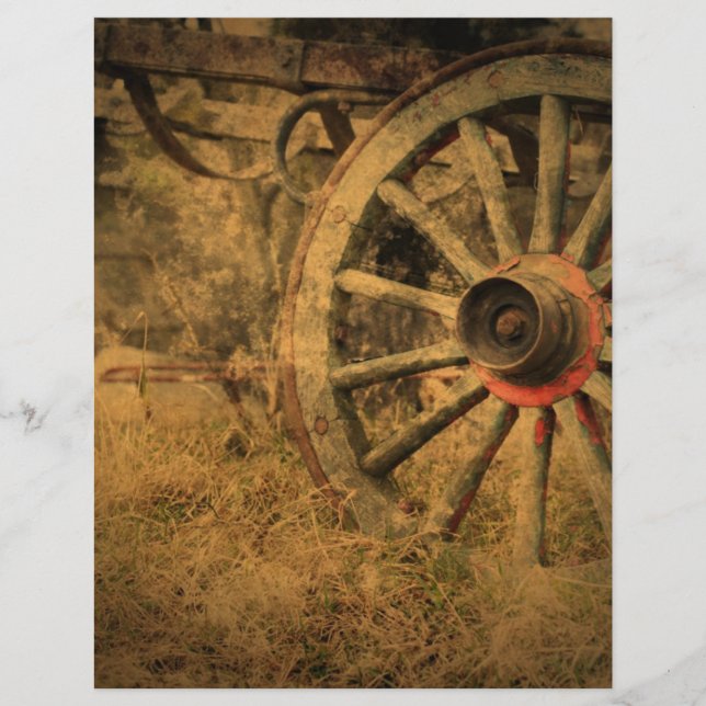 Primitive Rustic Western Country Wagon Wheel (Front)