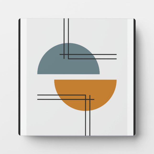 Primitive semicircles wall art plaque (Front)