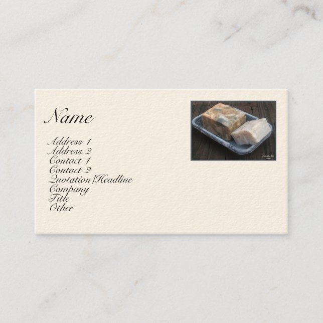 Primitive Soaps Profile Card (Front)