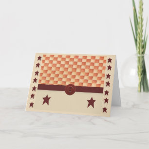 Primitive Star Note Card