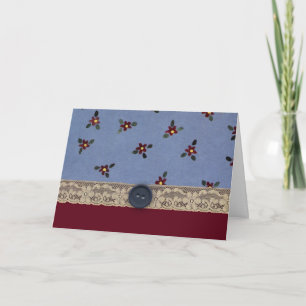 Primitive Thinking Of You Card (Large Print)