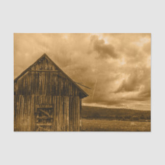 Primitive western country farmhouse old barn tissue paper